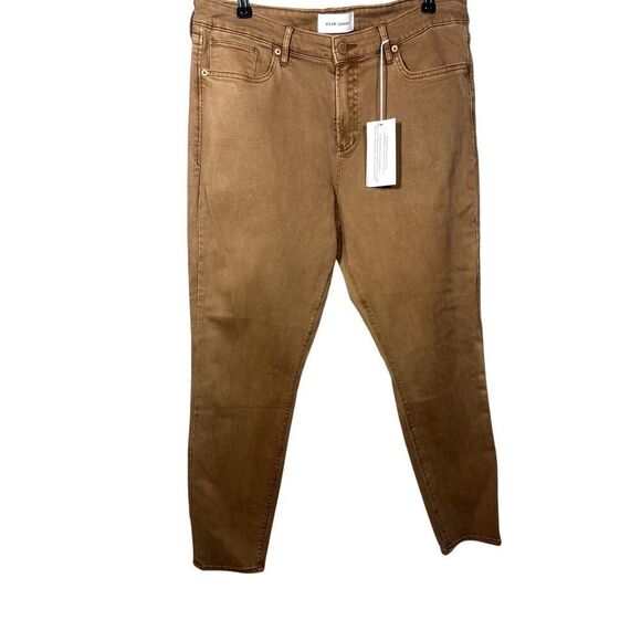 DEAR JOHN Women's Gisele Skinny Ankle Denim Jeans Brown/Butterscotch Size 33 - Picture 1 of 12
